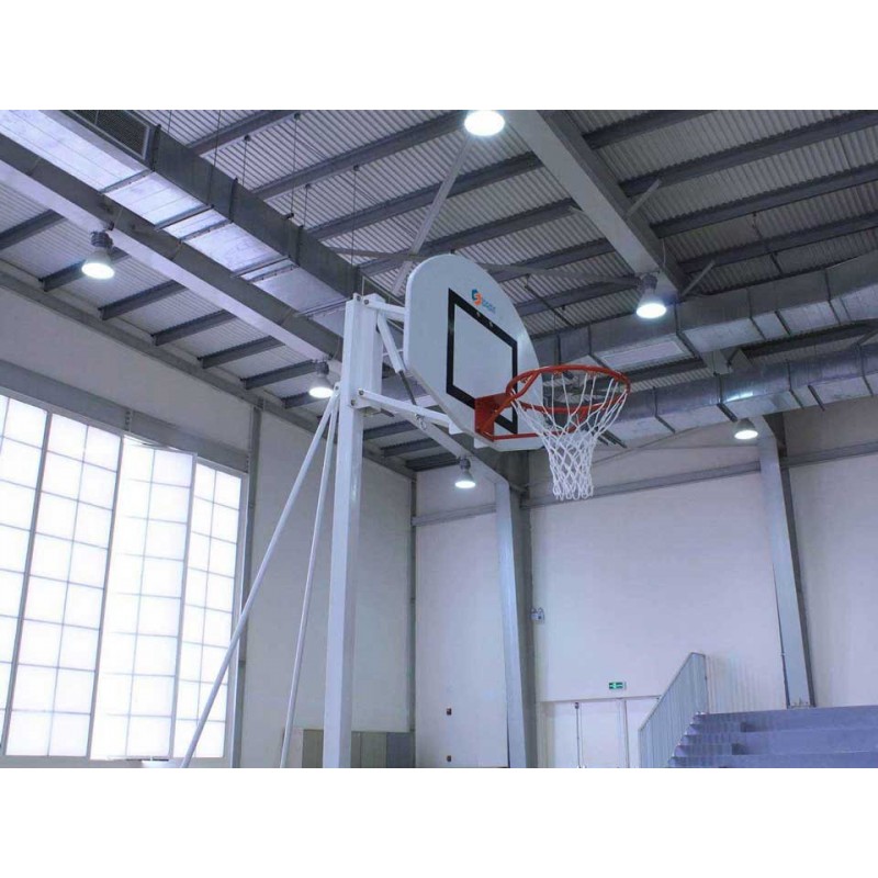 But de basket mural réglable à hauteur réglable de 2, 60m à 3, 05m par  système vis sans fin, panneau rectangulaire / l'unité 