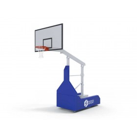 Panier de basketball professionnel réglable sur pied - Mega60 - Terrain- basket.fr